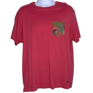 3 for $20 DANIEL CREMIEUX Mens 100% Cotton Tropical Short Sleeve T-Shirt Pink L